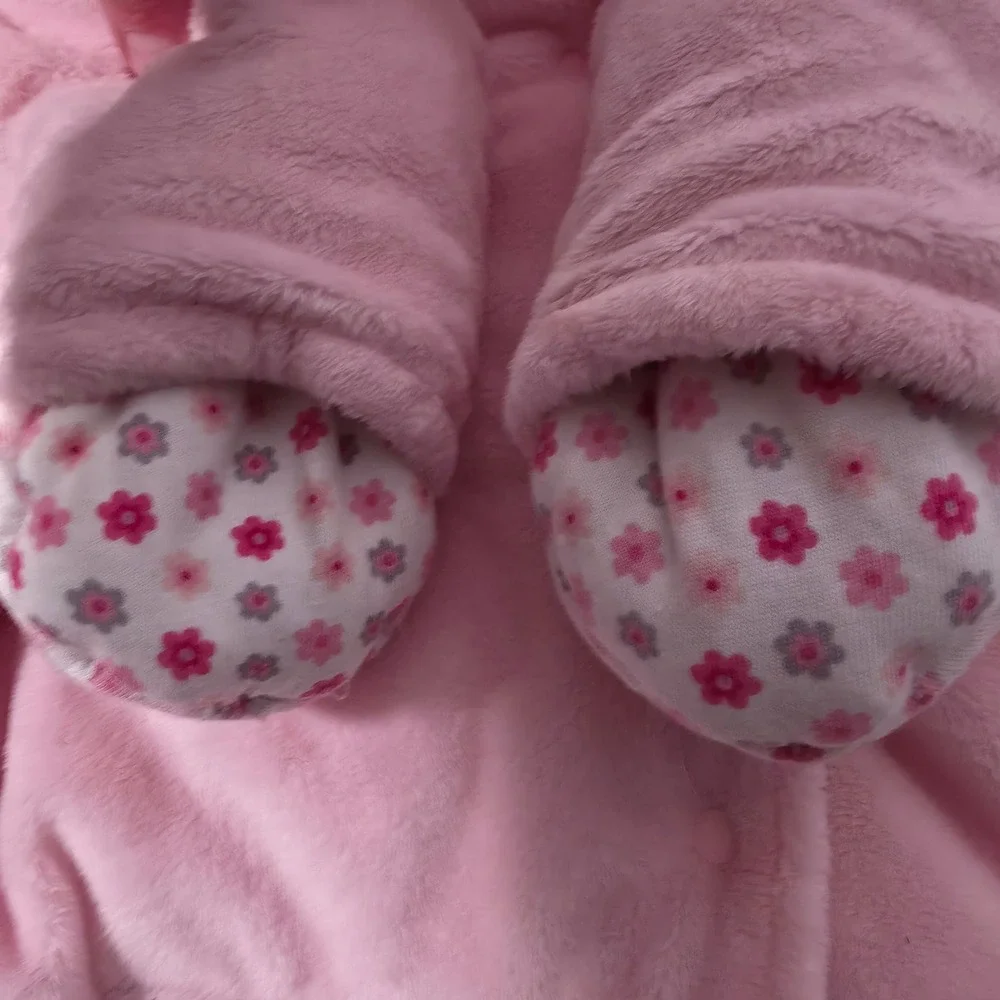 Child of Mine by Carters Pink Bunny Fleece Pram‎ Snowsuit 3-6M